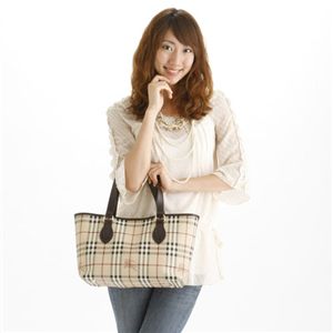 BURBERRY(�o�[�o���[) �N���V�b�N�`�F�b�N�g�[�g�o�b�O LL SM NICKIE �x�[�W���~�`���R���[�g
