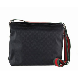 GUCCI(グッチ) ショルダーバッグ189751 F4F5R 1060 GGキャンバス(ブラック、レッド、グリーン)